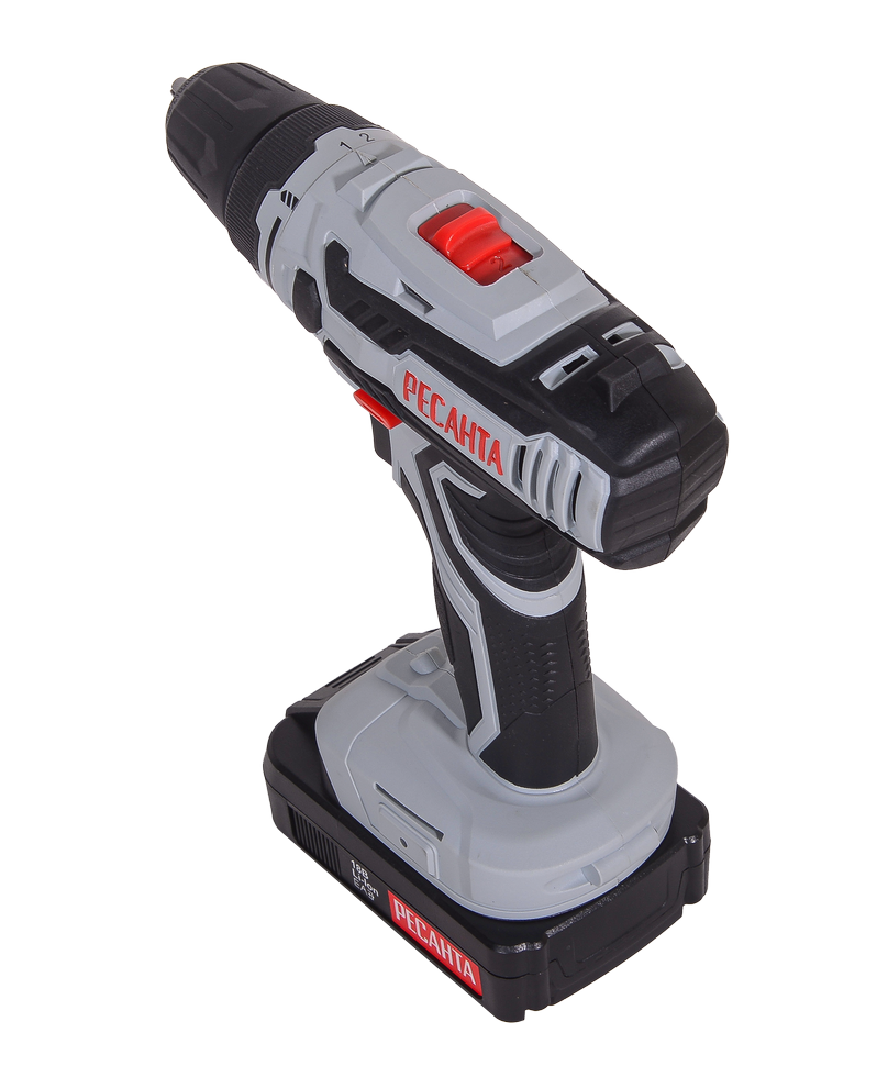 Дрель-шуруповерт аккумуляторная ДА-18-2ЛК Ресанта, 18В 2х2,0 Ач Li-ion, 50Нм, БЗП