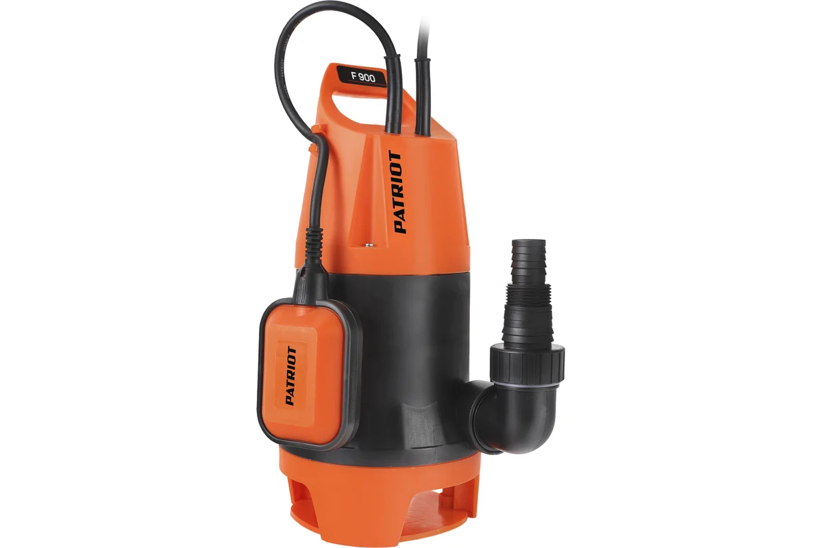 Насос дренажный PATRIOT F 900 д/грязн.воды, корпус - пластик, 900 Вт, 14000 л/час.