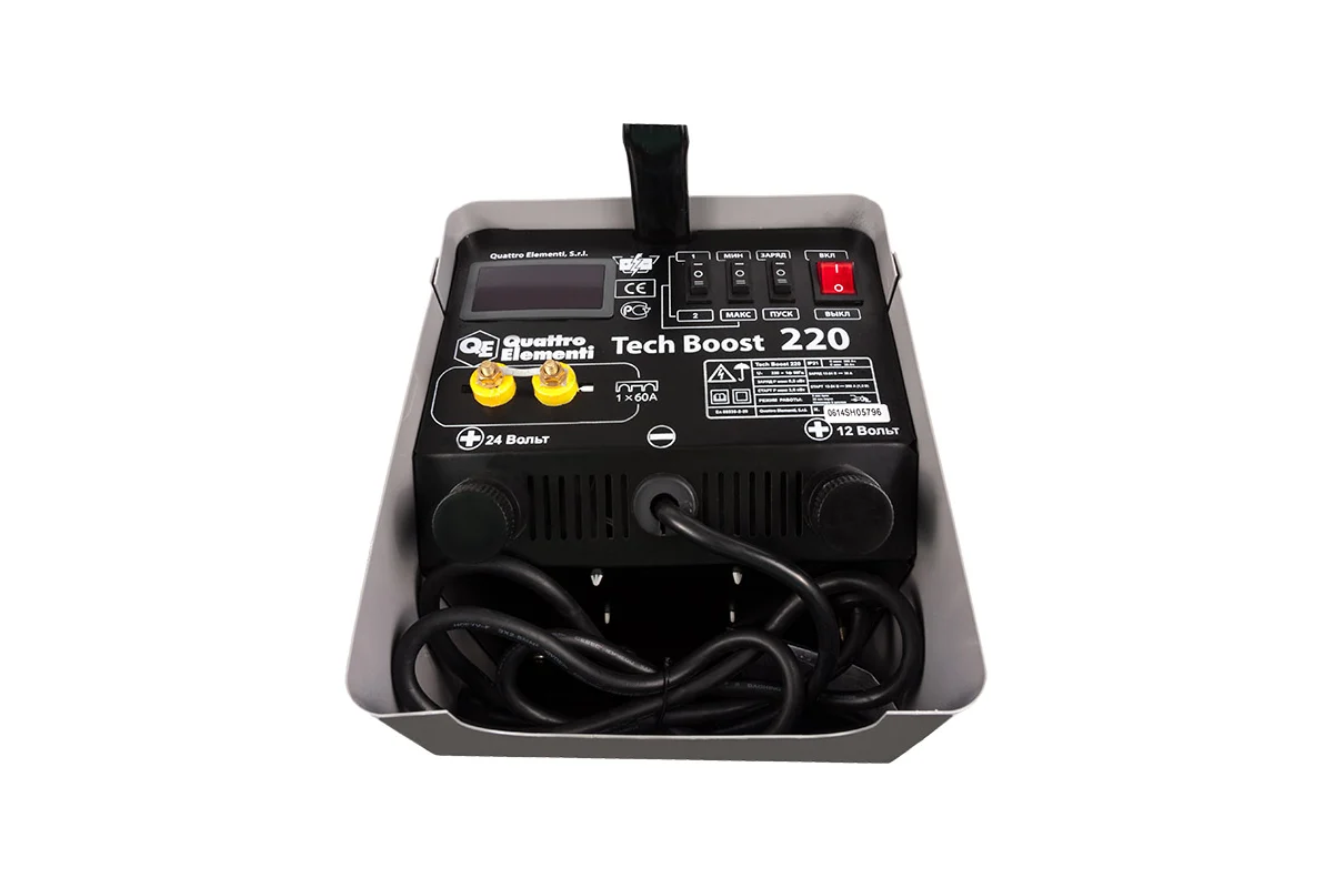 Пуско-зарядное устройство QUATTRO ELEMENTI Tech Boost 220 ( 12 / 24 Вольт, заряд до 30А, пуск до 200