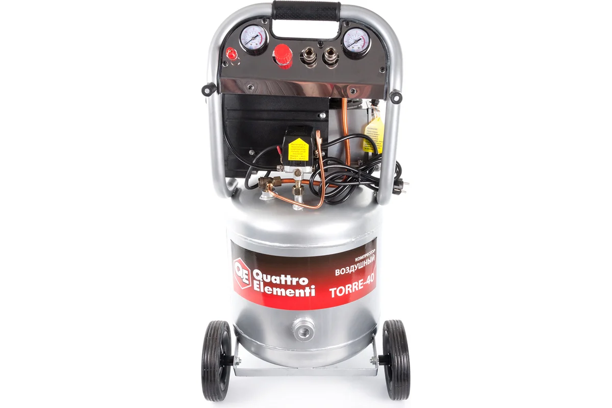 Компрессор поршневой масляный QUATTRO ELEMENTI TORRE-40 (300 л/мин, 40л, 2,5 л.с, 8 бар, 32кг, верти