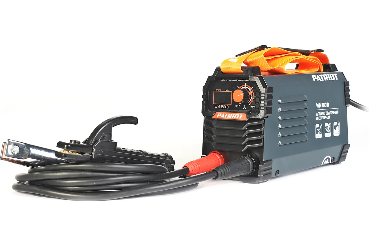 Аппарат сварочный инверторный PATRIOT WM180D MMA,вход напряжение:1ф,140-240В;сварочный ток макс:180А