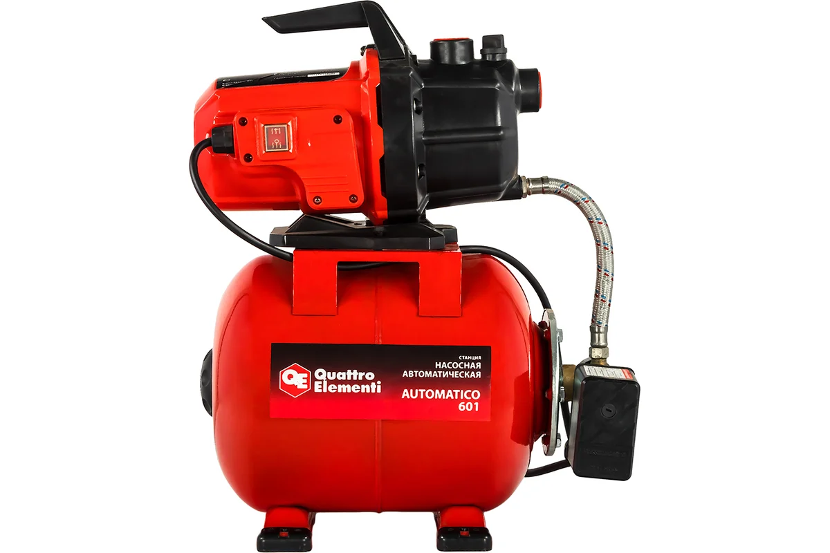 Насосная станция QUATTRO ELEMENTI Automatico  601 (600 Вт, 2800 л/ч, для чистой, 35 м, 12кг)