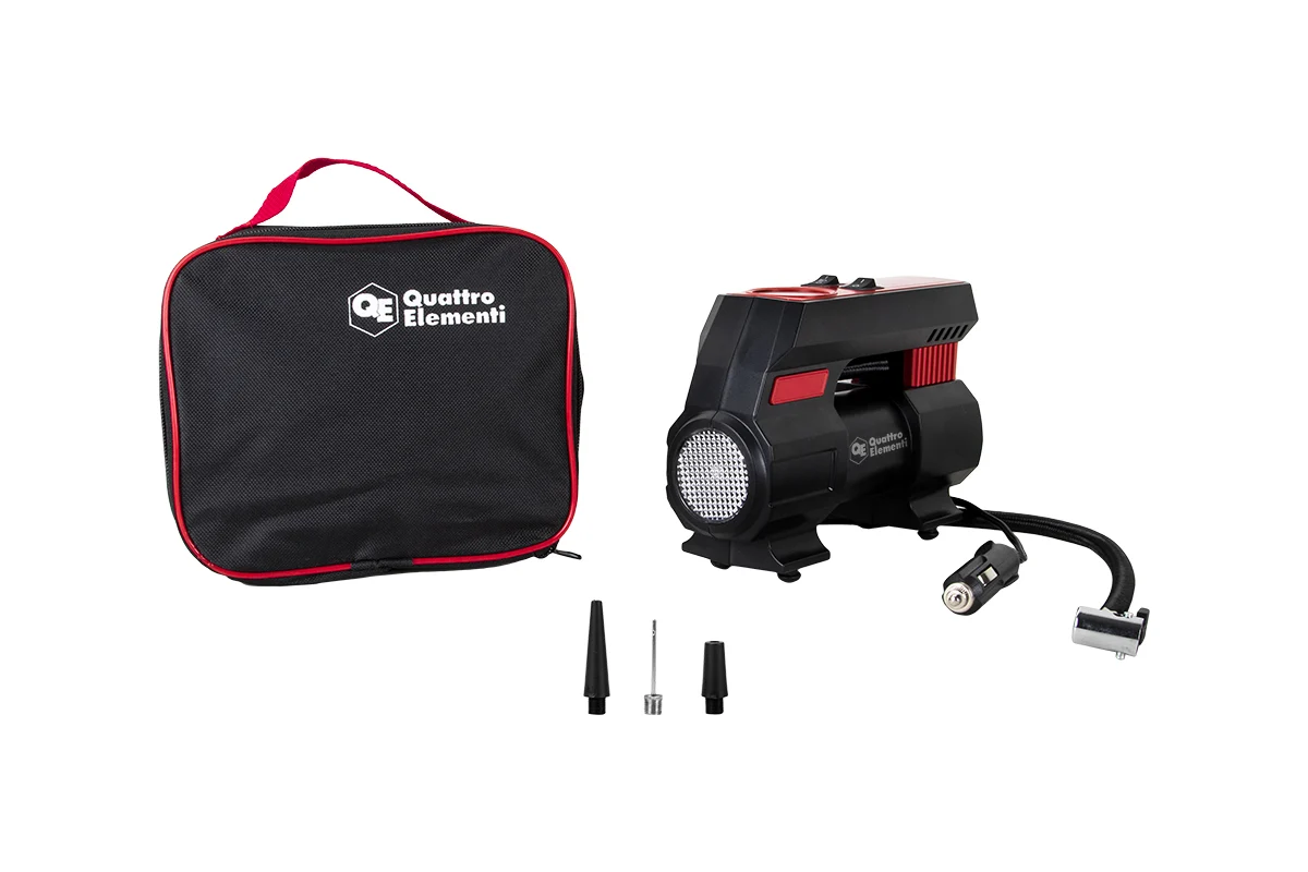 Компрессор автомобильный QUATTRO ELEMENTI Smart 25 (12 Вольт, 100 Вт, 7 бар, 25 л/мин, сумка)