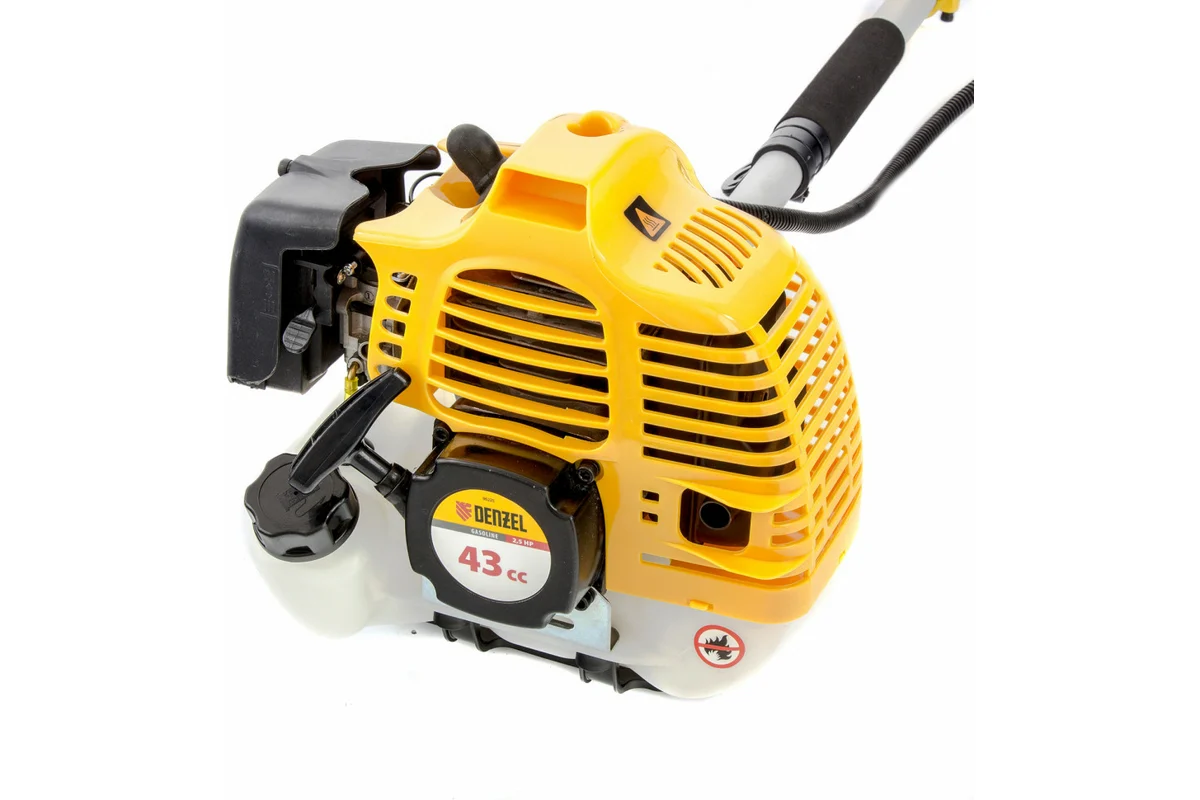 Триммер бензиновый DT-43S, 43см3, 2,5 л.с., разъемная штанга, состоит из 2 частей// Denzel