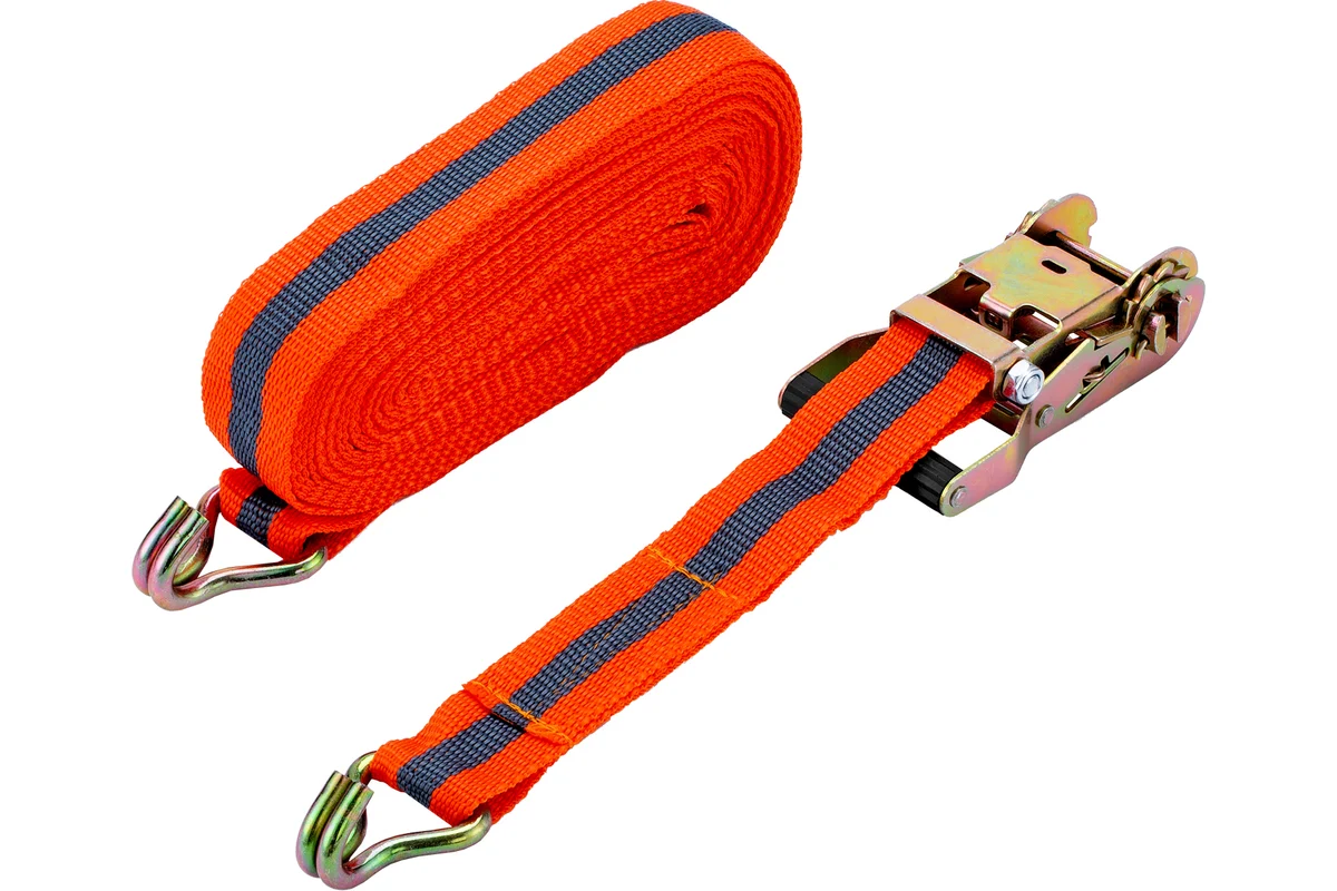 Ремень багажный с крюками, 0,038х10м, храповый механизм Automatic// Stels