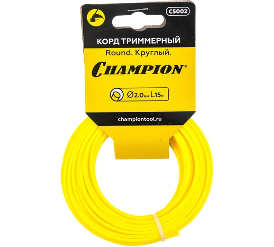 Леска 2,0мм х 15м, профиль круглый, Round //CHAMPION
