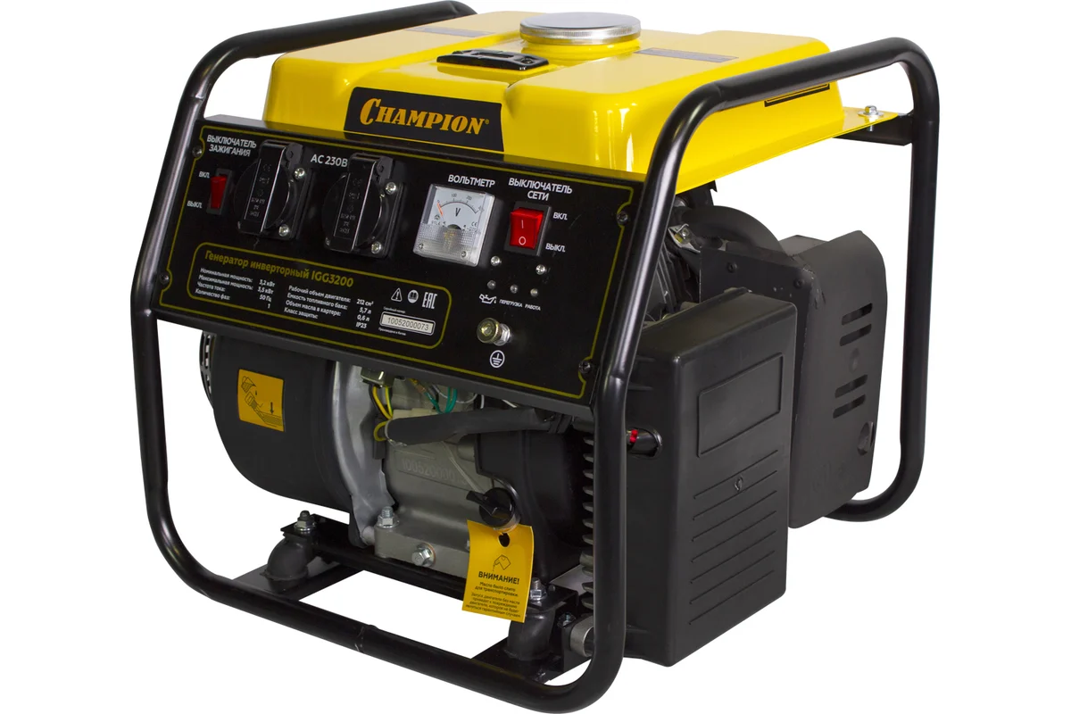 Инверторный генератор CHAMPION IGG3200, 3,2кВт, 220В