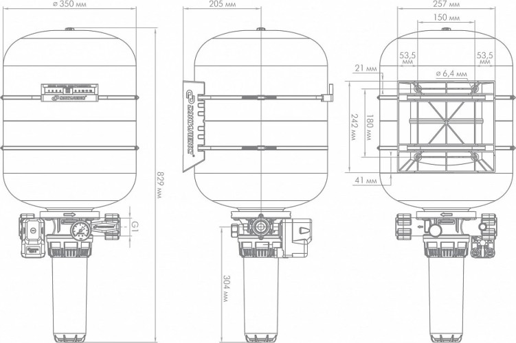 Гидроаккумулятор Краб 50л // Джилекс