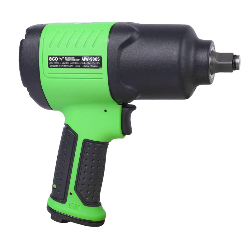 Пневмогайковерт 1/2" ECO AIW-980S (950/1200 Нм (закр./откр.); 3 ступени крут.мом.; twin hammer