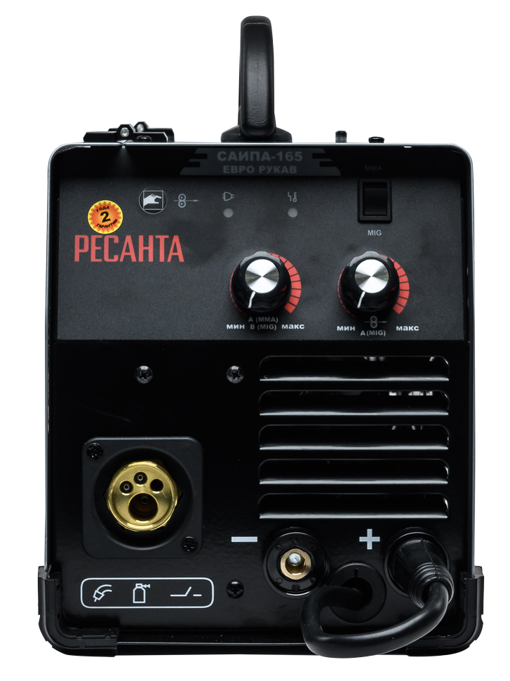 РЕСАНТА Сварочный аппарат инверторный полуавтомат. САИПА-165, Евро рукав 220В, 