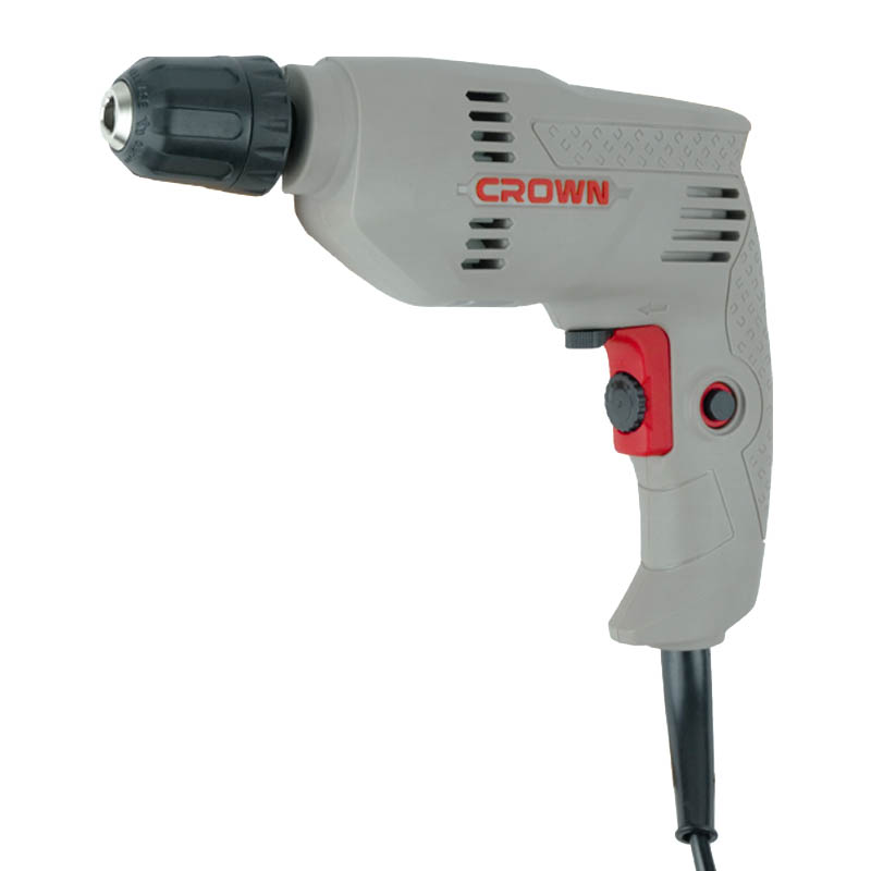Дрель безударная CROWN CT10125C, 300Вт, 0-3800об/мин