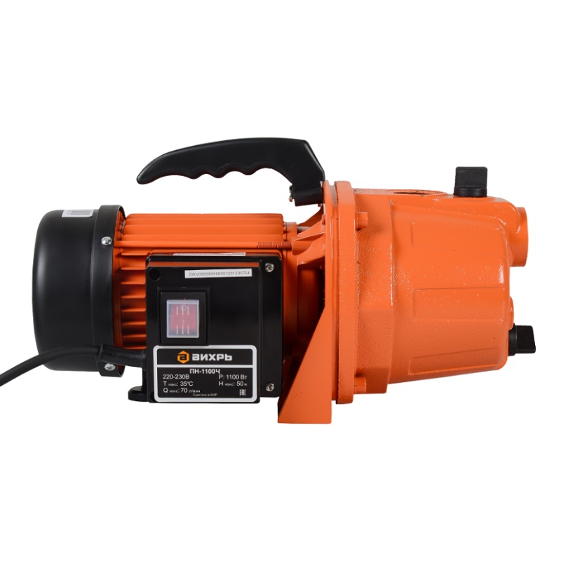ВИХРЬ Насос поверхностный ПН-1100Ч, 1100Вт, гл. всас. 9м, H 50м, 70 л/мин