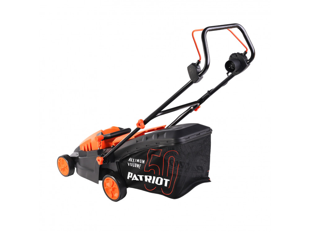 Газонокосилка электрическая PATRIOT PT 1639E бесщёточный, 38см, 1600Вт, трав комби 50л, 20-65мм 5 ур