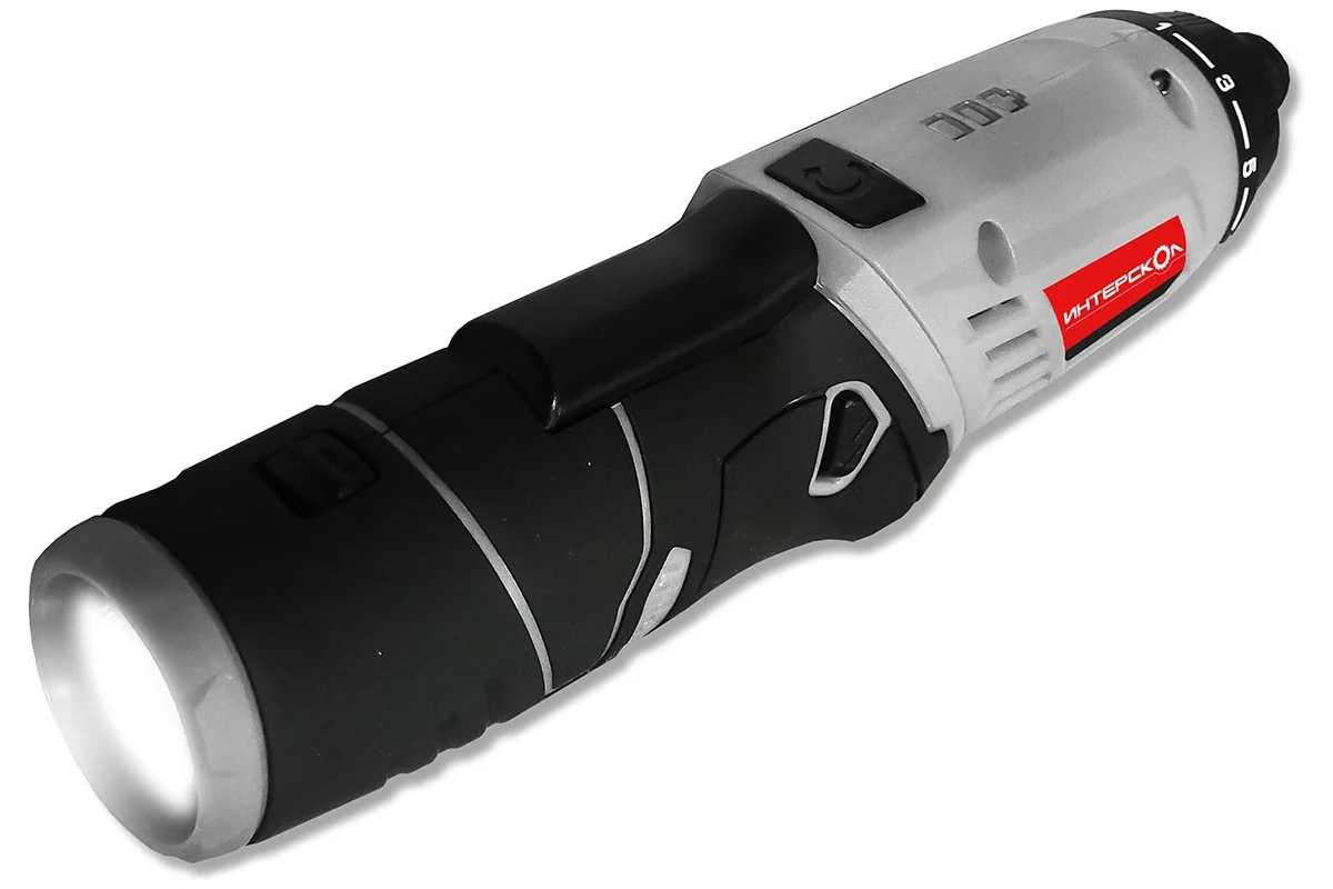 ИНТЕРСКОЛ ОА-3,6Ф акк. отвертка с фонарем (Li-ion, кейс, набор 38+1+1)