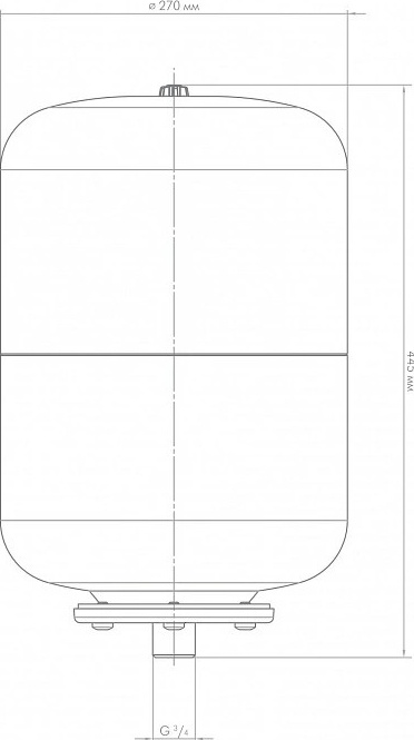 Бак расширительный 24 л  //Джилекс