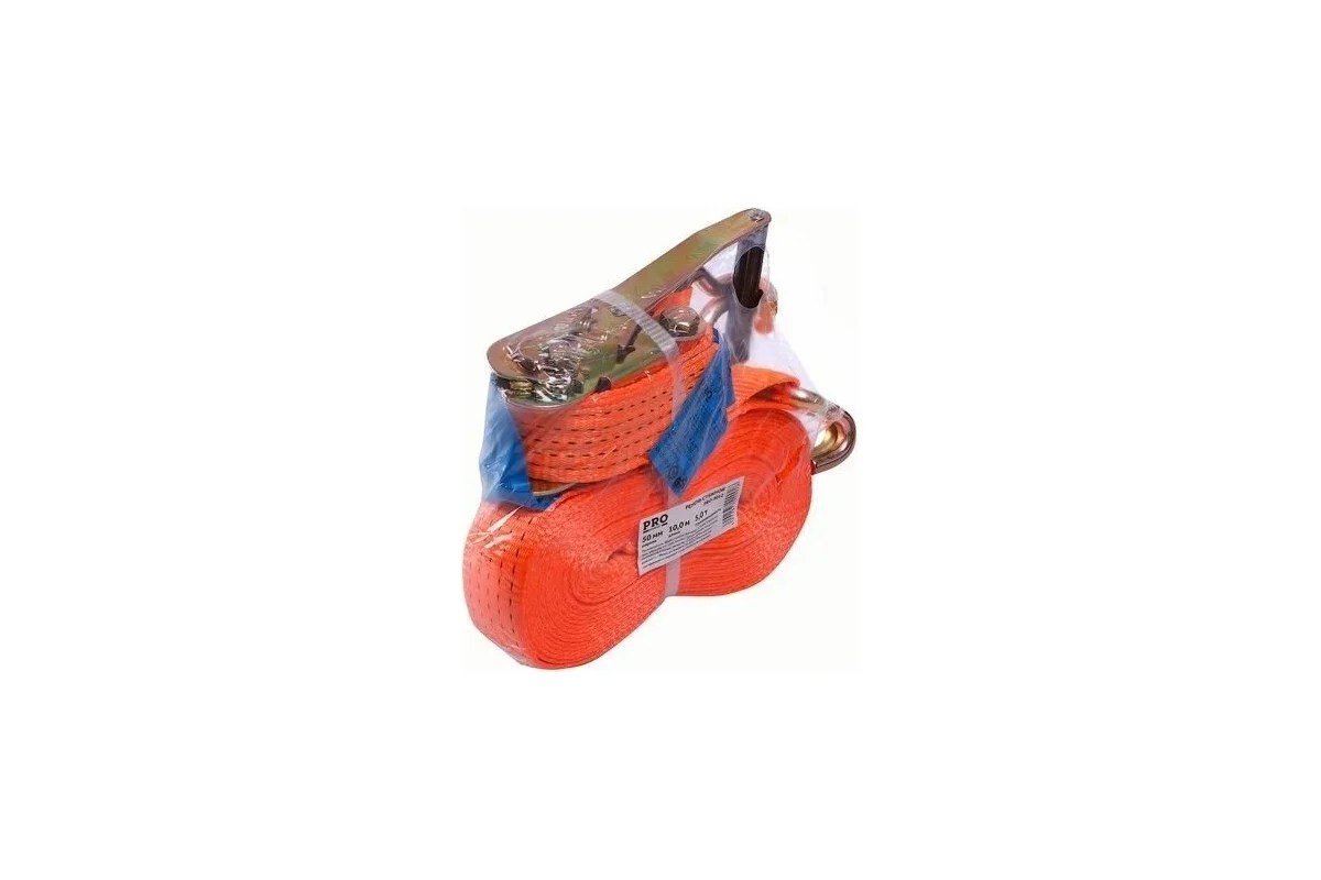 Ремень стяжной с крюком 3т, 10м PRO STARTUL