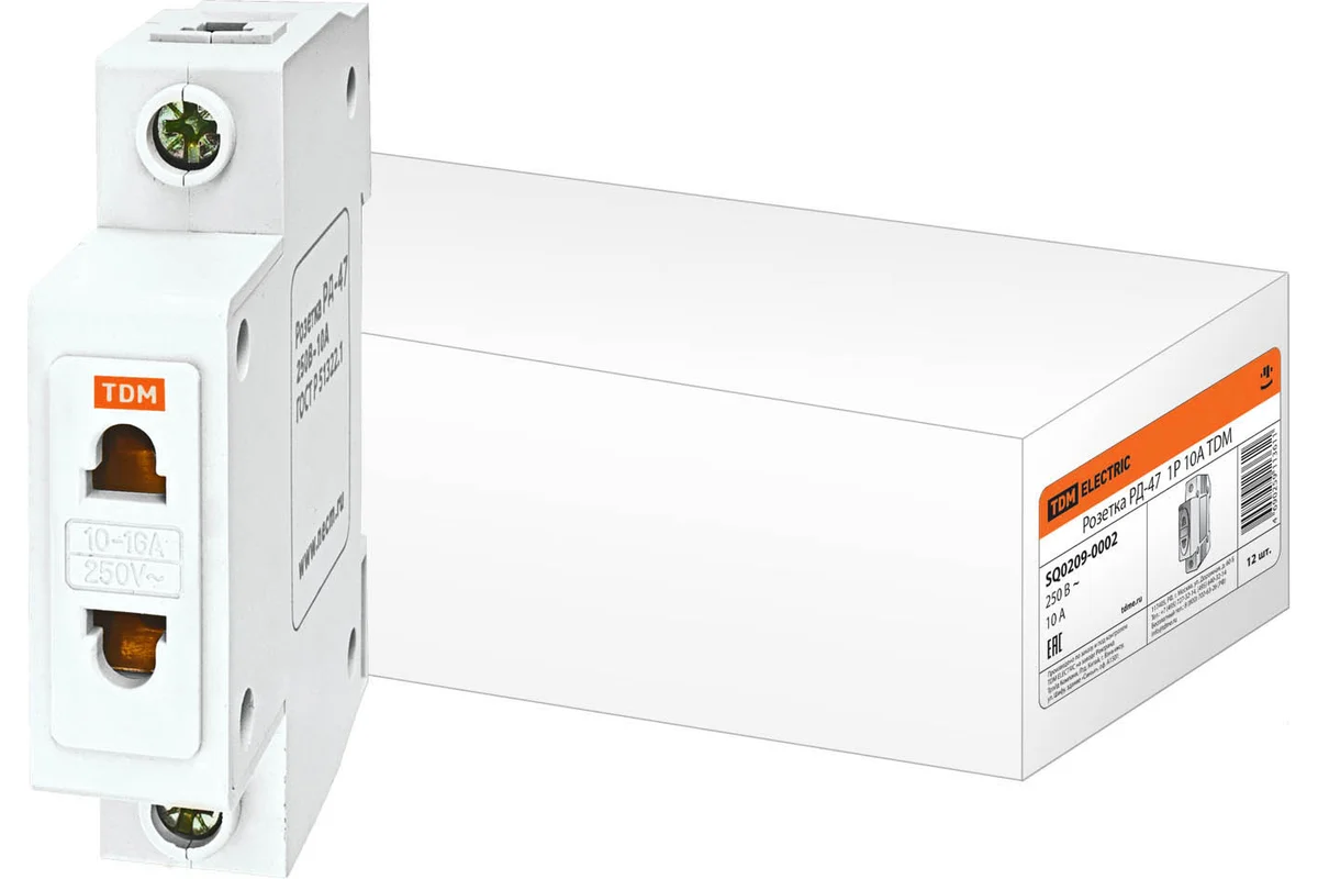 Розетка РД-47  1Р 10А TDM*