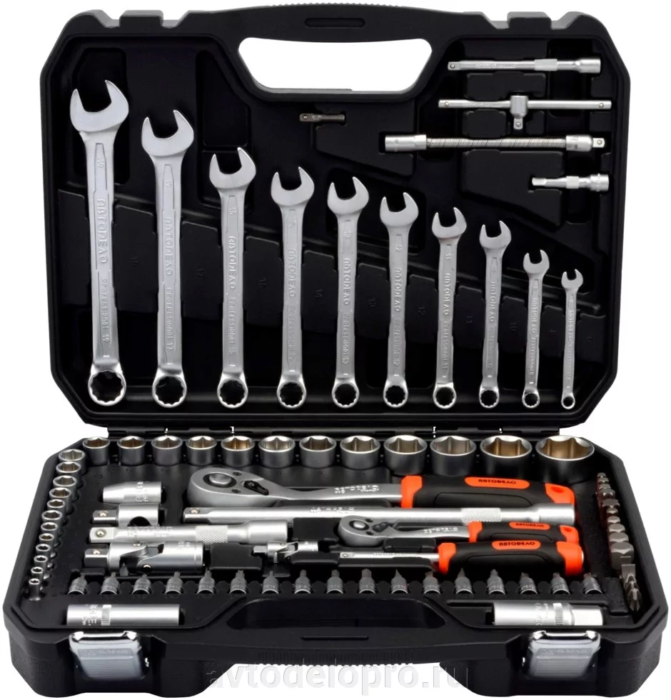 Набор инструмента 82 пр. 1/2"DR - 1/4DR "Professional //АВТОДЕЛО