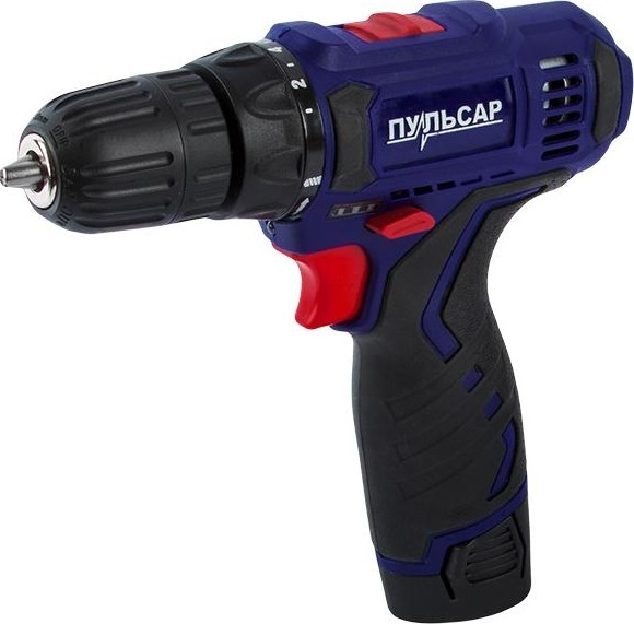 Дрель аккумуляторная ПУЛЬСАР ДА 12-2 (12В, 25Hm, Li-on, 1,3Ah, 1акк,1,3 кг,коробка)