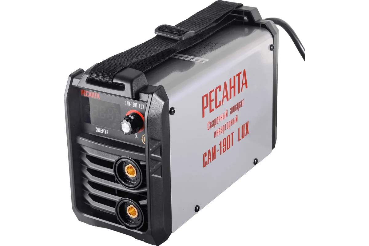РЕСАНТА Сварочный аппарат инверторный САИ-190Т LUX, 220В, ArcForce,Antistick,HOT START