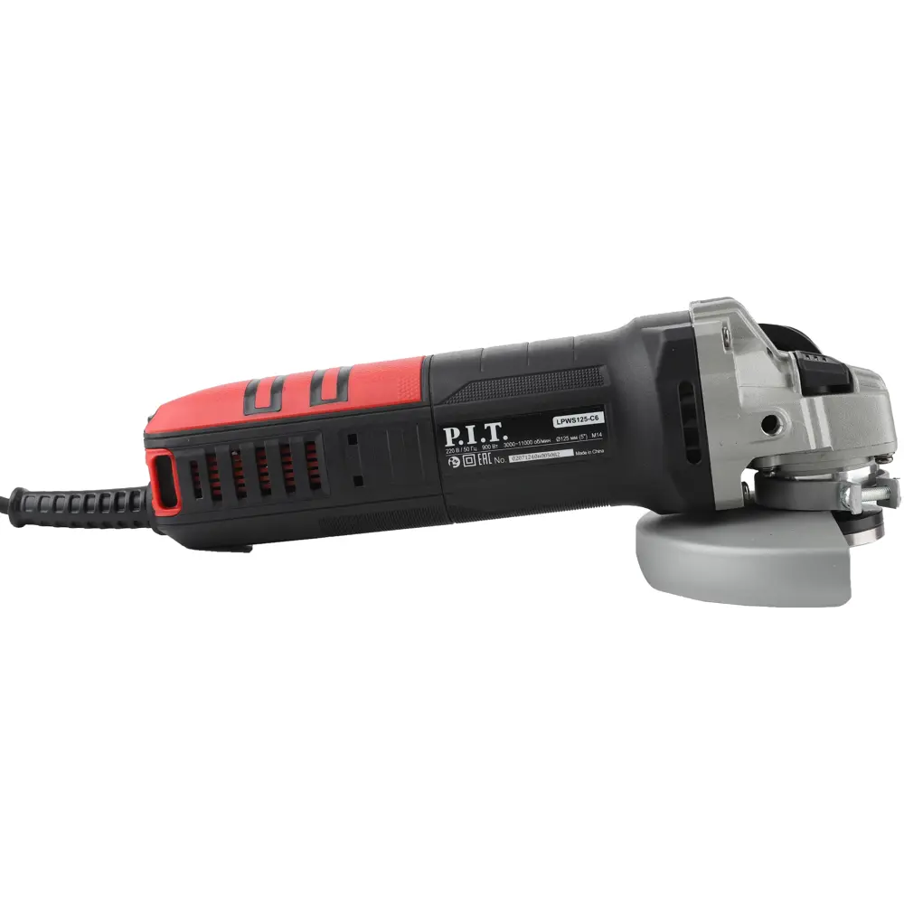 Шлифмашина угловая электрич. P.I.T. LPWS125-C6 (900Вт, 125х22,2мм, рег. скор. 3000-11000об/мин, М14)