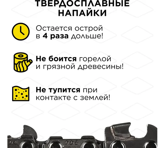 Цепь пильная DDE твёрдосплавная 21LPT 325" - 64 - 1,5 мм