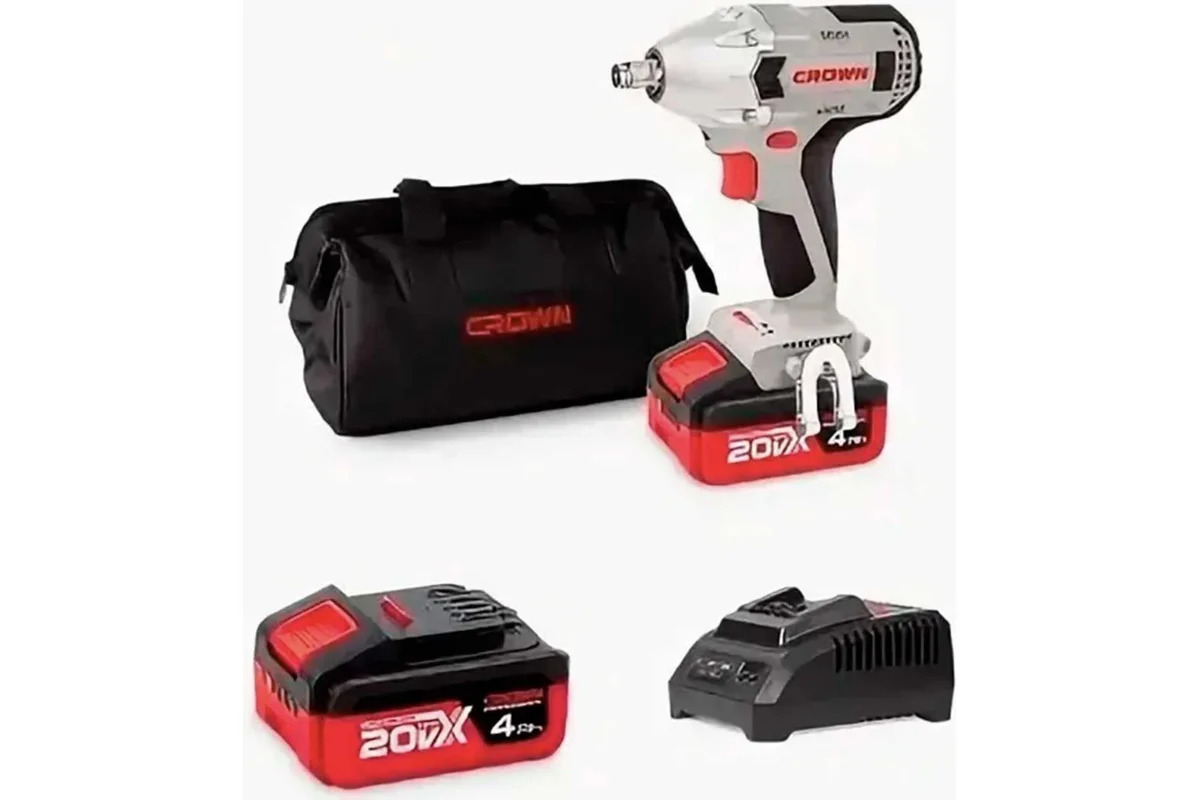 Аккумуляторный ударный б/щ гайковерт CROWN CT22015HX-4 TB
