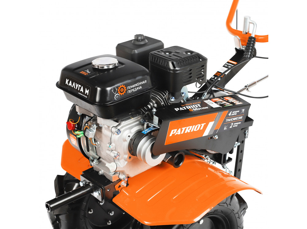 Мотоблок PATRIOT Калуга М,  дв. PATRIOT Р170FA,7л/с,,4ск вп/2назад, шир.обр. до 85см, 82кг