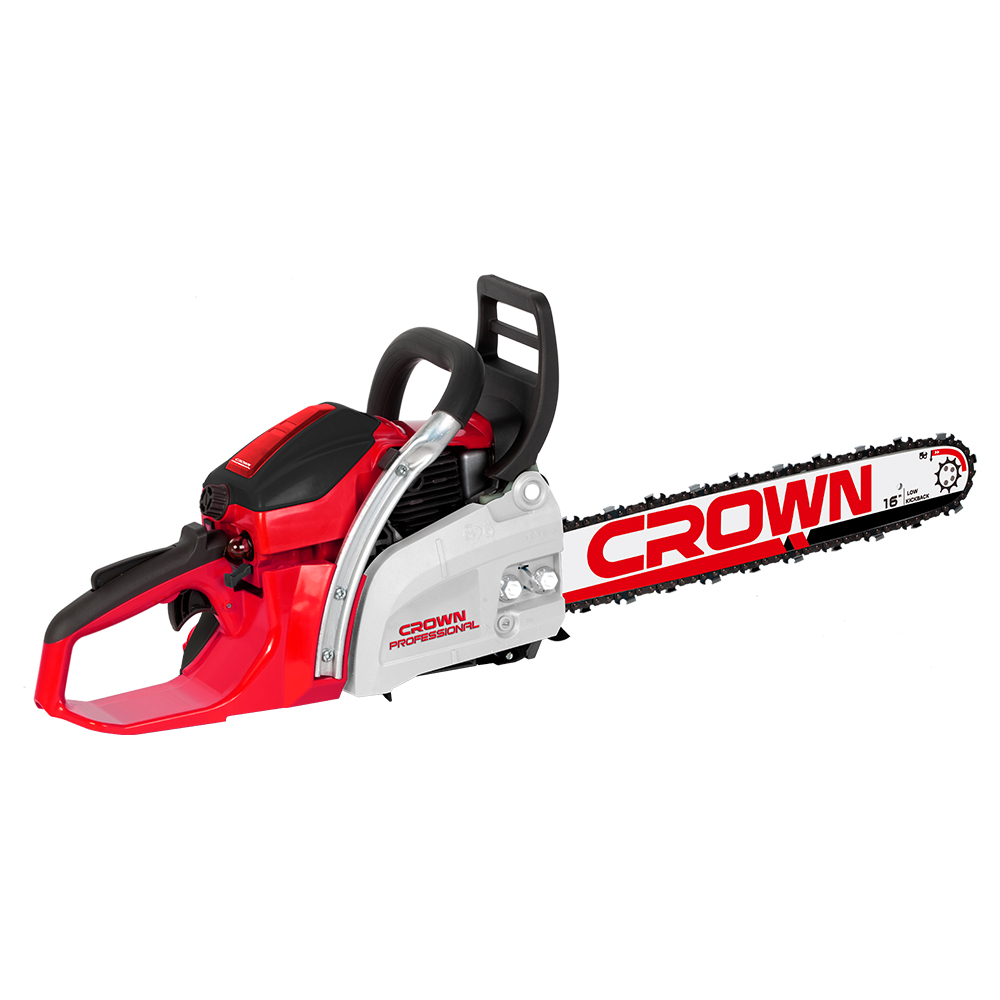 Пила цепная бензиновая CROWN CT20198-16  56зв х 3,8 х 1,3 шина 16”,EasyStart, -трехмерная система в 