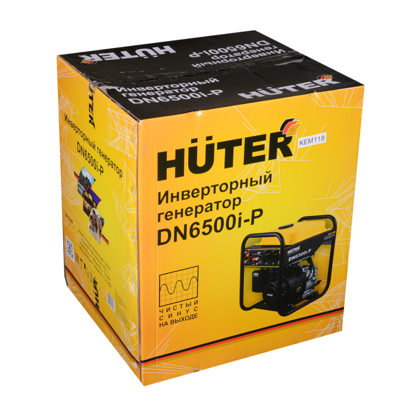 Инверторный генератор DN6500i-P  бензин АИ-92, 5,5 кВт, 220 В, бак – 9 л // Huter