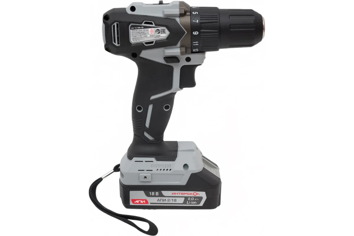 ДА-13/18ВК акк. дрель-шуруп. Li-ion АПИ (кейс, 2 аккум. 2Ач, ЗУ)