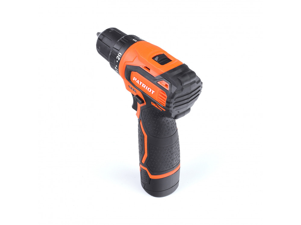Дрель-шуруповерт аккумуляторная PATRIOT BR 368Li, две АКБ Li-Ion, 12В, 2,0 Ач, 45Нм, 2 скорости, кей