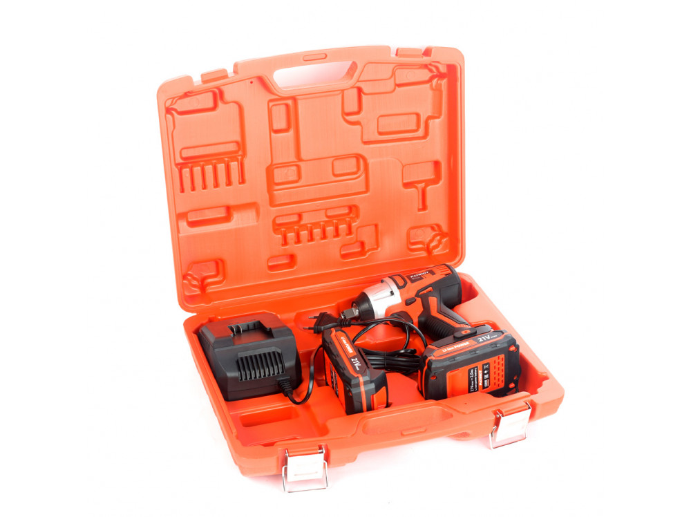 Гайковерт ударный аккумуляторный PATRIOT BR 210Li 1/2 UES BL, две АКБ  Li-ion, 18В, 2,0 Ач, 280Нм, п