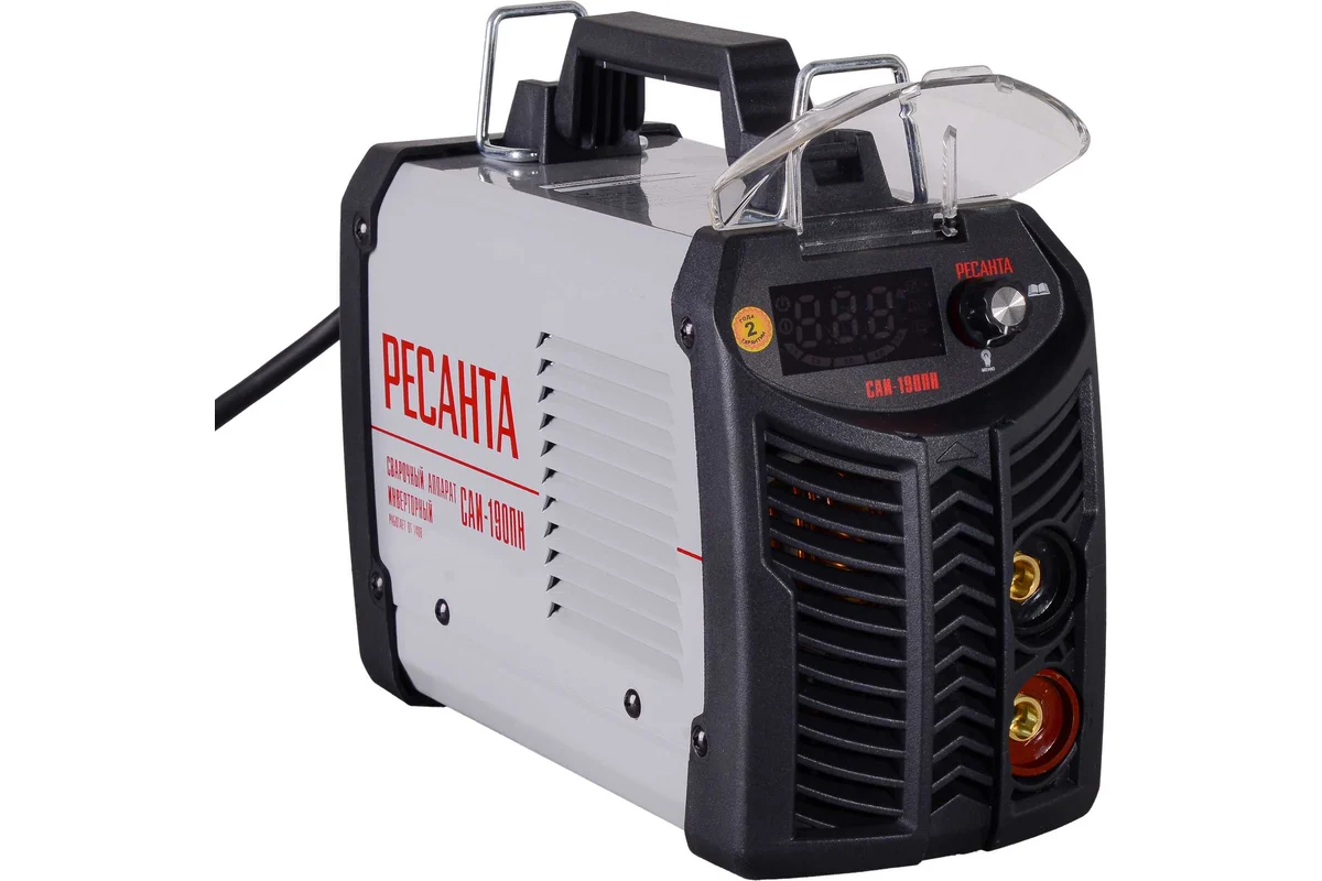 РЕСАНТА, САИ-190ПН. Инверторный сварочный аппарат пониж. напр., 140-260В, 25А, 10-190А, 5мм, 3,3кг