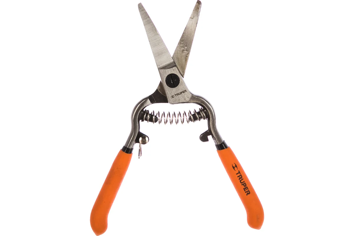 Секатор с тонким лезвием . Лезвие из среднеуглер. стали //TRUPER