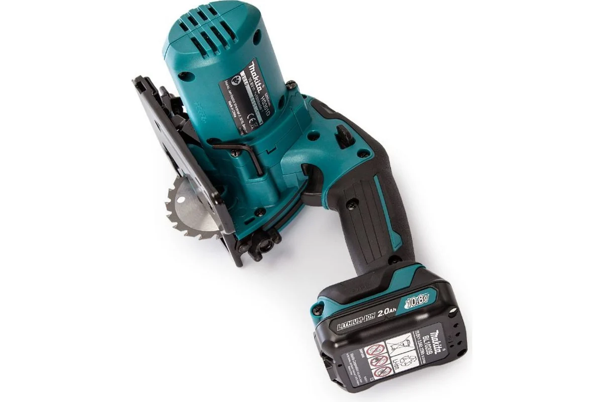 Makita HS301DWAE Пила дисковая аккум. CXT 12В max, 85мм, 15мм (2х2.0Ач, з/у)