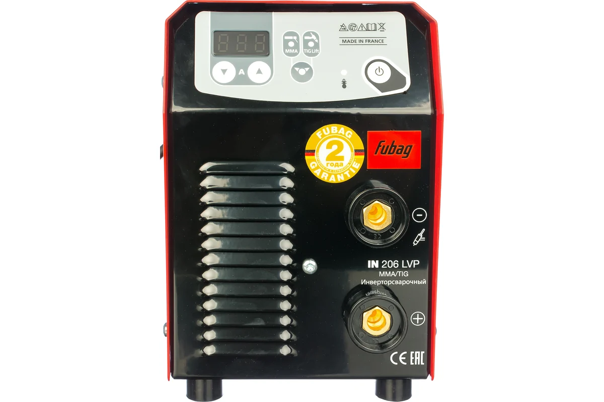Сварочный аппарат IN 206 LVP FUBAG,инверторный, пониж. напр., от 10-200А, электроды 1,6-5,0мм
