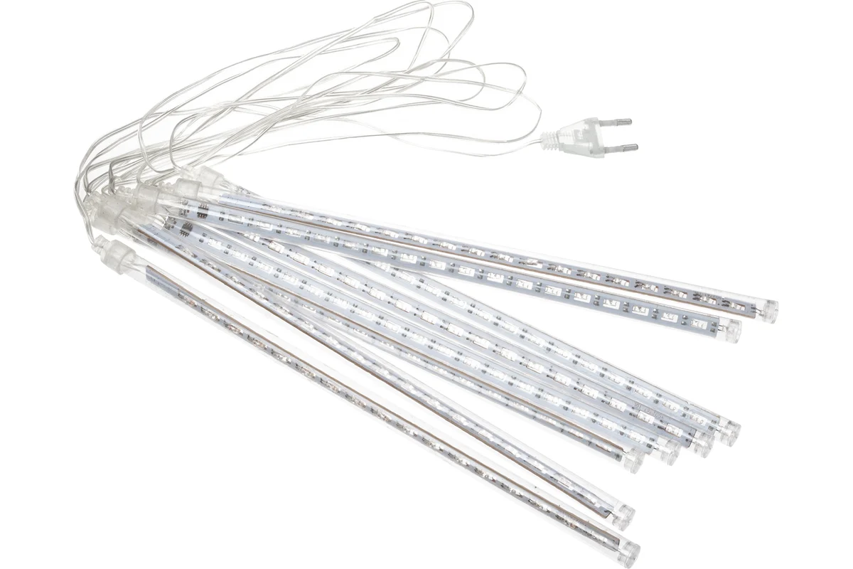 Гирлянда "Сосульки", падающий белый свет, 30 см, 8 шт в комплекте, 3,8 м, TDM*