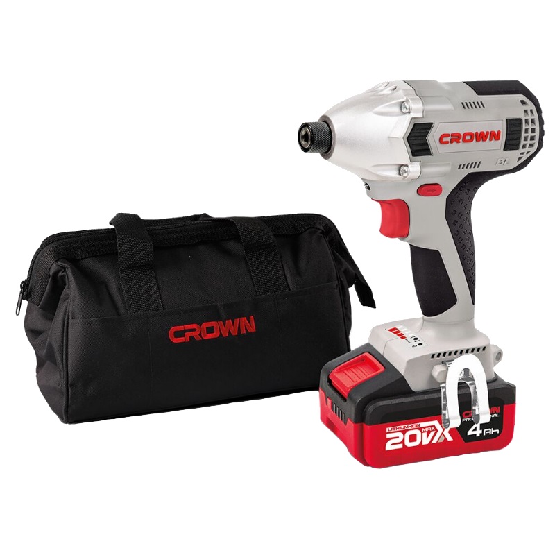 Аккумуляторный винтовёрт 20В, бесщеточный, 2х4,0Ач // CROWN
