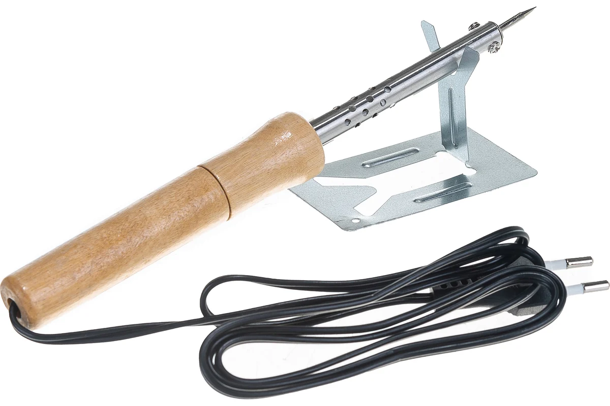 Паяльник с ручкой из дерева, 30 Вт// Sparta