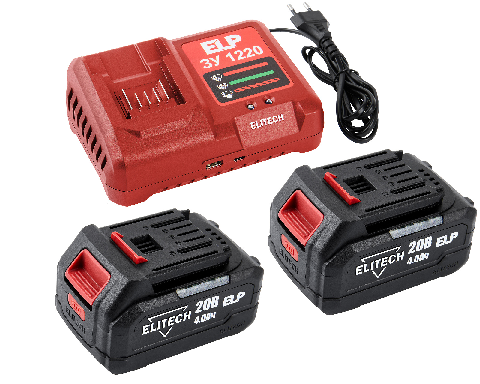 ELITECH ДА 21УБЛ2 Дрель аккумуляторная ударная 20В, 2х2.0Ач, ELP, БЗП-13мм, 0-500/2100об/мин, 120Нм,