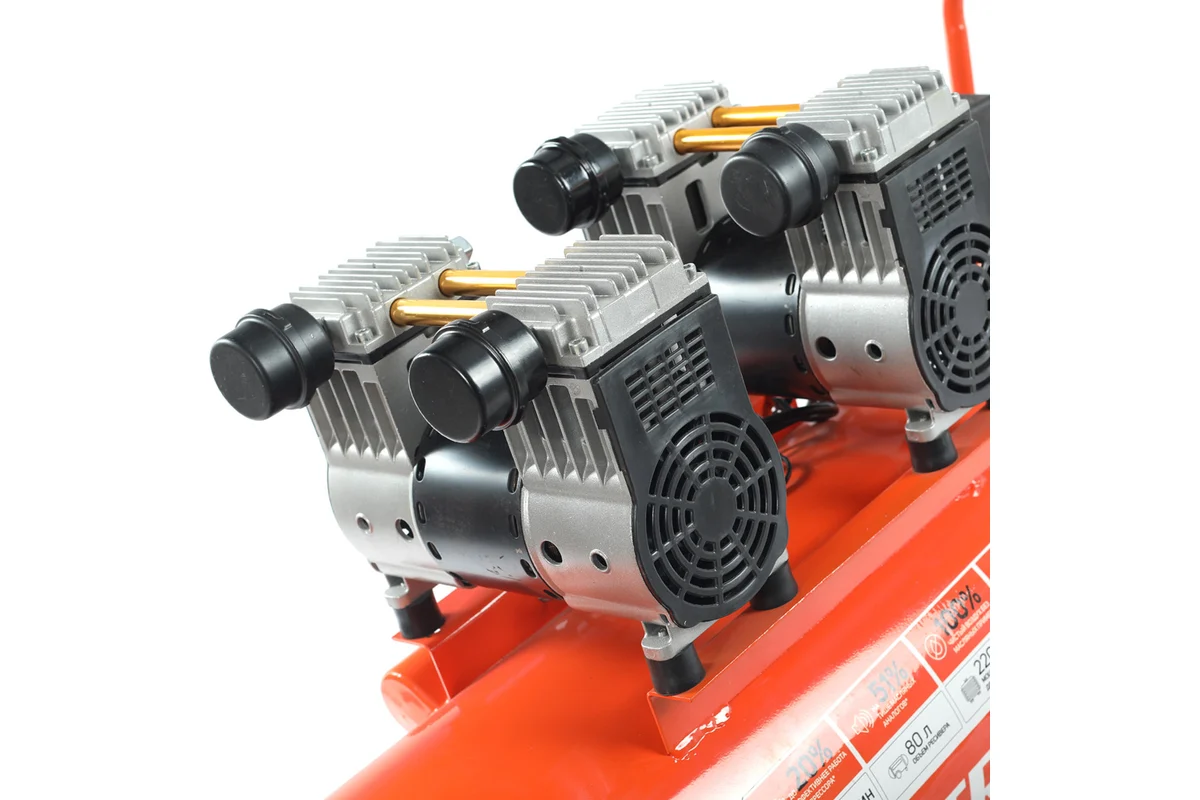 Компрессор Patriot поршневой безмасляный WO 80-360, 360 л/мин, 8 бар, 2200 Вт, 80 л, быстросъем и "е