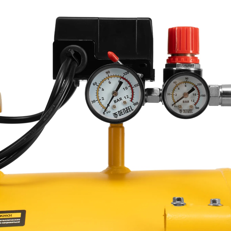 Компрессор безмасл. малошумный DLP-3000/100, 3 кВт, 2х1,5 кВт,100 л, 2850 об/мин,500 л/мин// Denzel