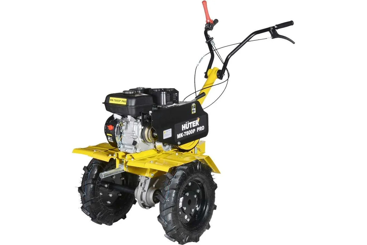 Мотоблок HUTER МК-7800P PRO , 7.8л.с.,4хт.дв.208см3.,бак 3,6л, ш.обр.100см,91,8 кг
