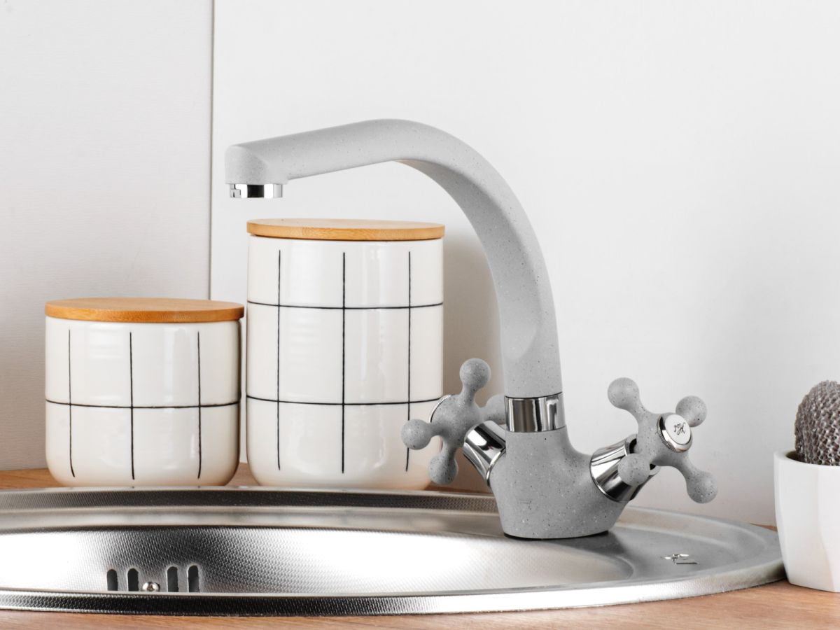 Смеситель для кухни вентильный (тип I), серия 230 серый ECONOCE