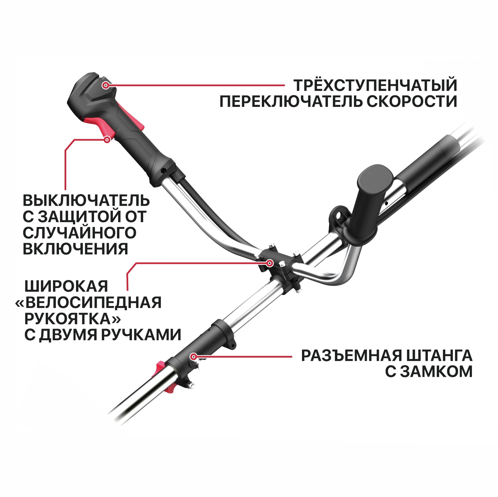 Триммер аккум. бесщёточный P.I.T. PTR20H-380A/1 20В+20В, 255/380мм, нижний двигатель, 2акб4Ач,ЗУ