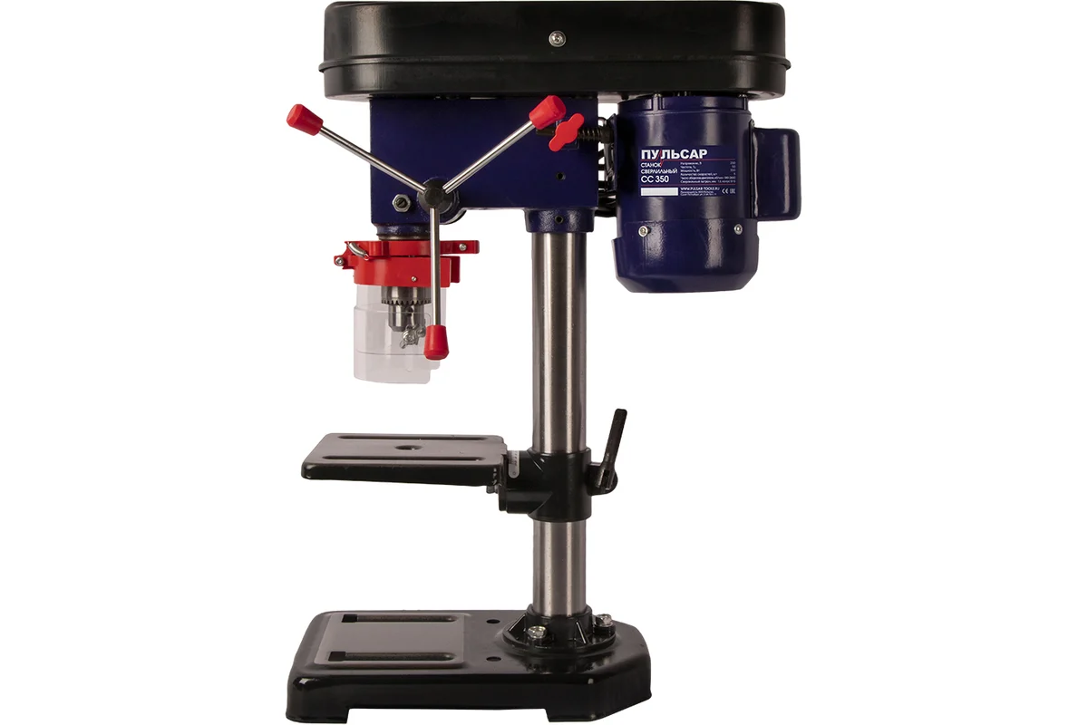 Сверлильный станок ПУЛЬСАР СС 350 тиски 350Вт,13мм,5 ск. 580-2650об/мин