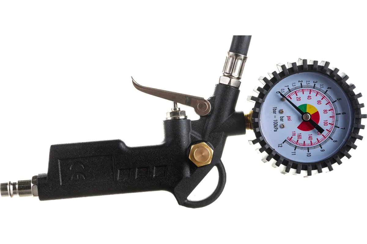 Пистолет для накачки шин (грузовой) с манометром 10 атм. //АВТОДЕЛО