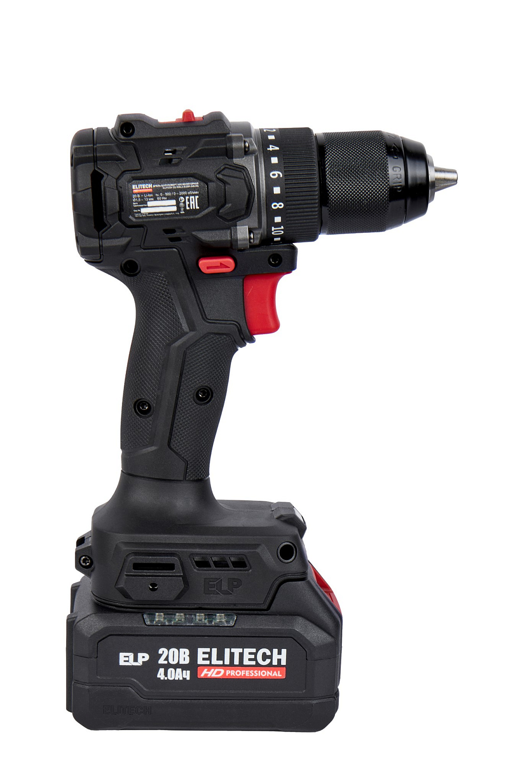 ELITECH CD 20SL2 (E2201.040.02)  Акк.  дрель-шуруп, 20В, 2*4Ач, 65Hm. БЗП 13мм 
