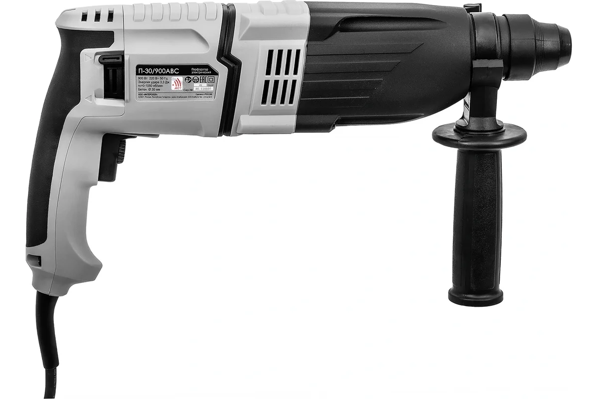 П-30/900АВС ИНТЕРСКОЛ перфоратор SDS+ (кейс) 900 Вт,1050 об/мин,5100 уд/мин,в кейсе